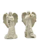 Lenox Angel Figurines Violin &amp; Cello Ivory China with Gold Accents Porce... - $106.58 CAD