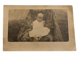 Vintage Studio Photograph Cabinet Card of a Small Child In A Chair Kruxo... - $4.00