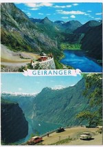 Norway Postcard Geiranger From The Eagle Road &amp; Eagle Bend Towards Pulpit  - $2.06