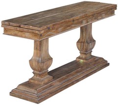 Sofa Console Table Sedona Italian Tuscan Wood Beachwood Finish Fold Out Top - £1,949.62 GBP