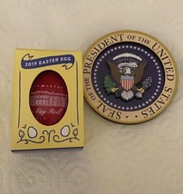 Trump 2019 White House Red Easter Egg + Eagle Seal Magnet President Republican - £26.17 GBP