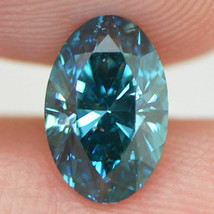 Blue Diamond Loose Oval Cut Fancy Color 0.90 Carat VS2 Natural Enhanced Polished - £1,002.29 GBP