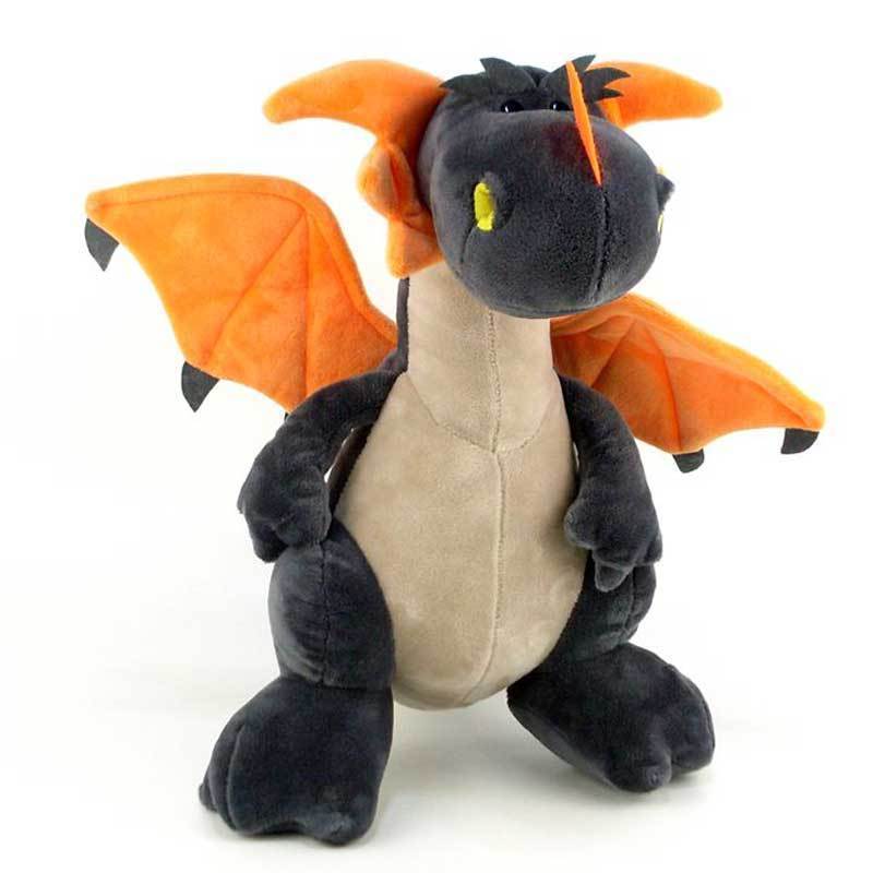Plush Dragon Toy Stuffed Animal by NICI toys Grey 12" Tall Standing Kid Gift - $24.65
