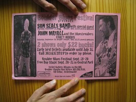 John Mayall Son Sealsposter Konzert Boulder Blues Festival - £33.83 GBP