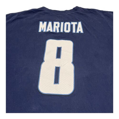 Primary image for Tennessee Titans Shirt Mens 2XL Blue Marcus Mariota #8 Majestic XXL Jersey Shirt
