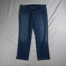 LOFT 28 / 6 Relaxed Skinny Crop Light Wash Stretch Denim Womens Jeans - £11.79 GBP