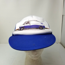 Carrier Van Industrial Trucker Hat Blue White Foam Vintage - £9.82 GBP