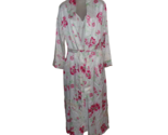 NWT Vintage CABERNET Robe &amp; Long Slip Nightgown Set Silky Floral sz S - $44.51