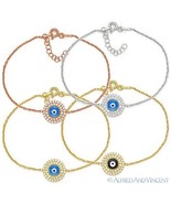 Evil Eye Bead Turkish Nazar Greek Mati Hamsa Luck Charm Sterling Silver ... - €36,17 EUR