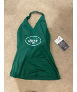 NFL ALL SPORTS COUTURE Women&#39;s New York Jets White Halter Top Sz S Small - £22.05 GBP
