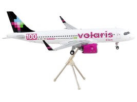 Airbus A320neo Commercial Aircraft &quot;Volaris - 100 Aviones&quot; White with Black Tai - £96.43 GBP