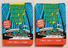 Teenage Mutant Ninja Turtles 1990 Topps  Lot of 2 (Two) Unopened Packs,, - £10.56 GBP
