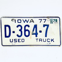 1978 United States Iowa Used Truck Dealer License Plate D-364-7 - £14.05 GBP