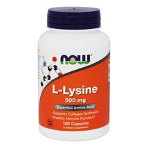 NOW Foods L-Lysine 500 mg., 100 Capsules - £7.29 GBP