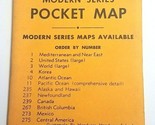 Vintage 1950&#39;s Cram&#39;s Modern Series Pocket Map Poland Albania Greece No 367 - $17.77
