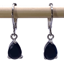 Dangle Earrings 1” (AWP) Black Zircon Gems - £27.86 GBP