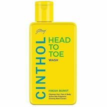Cinthol Head to Toe, 3-in-1 Wash (Shampoo, Face &amp; Body), Fresh Burst - 1... - $10.34