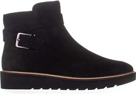 New Naturalizer Black Leather Suede Comfort Wedge Boots Booties Size 8 W Wide - £55.94 GBP