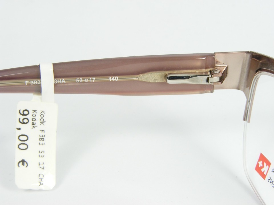 K+ Designed for KODAK LENS F 3B3 CHA CHAMPAGNE ROSE EYEGLASSES FRAME 53-17-140mm Item image 10