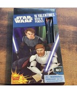 1-Pack of 16 Star Wars Valentines Classroom Exchange Cards W/ Pencils 2011 - £4.20 GBP