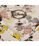 Vintage Disney Mickey Mouse Womens V-Neck Graphic Print Shirt All Over P... - £10.00 GBP