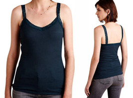 Anthropologie Lace Strap Cami Small 2 4 Ribbed Camisole Layering Tank Tu... - $33.86