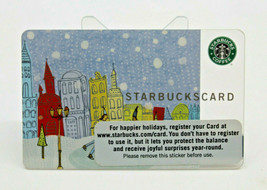 Starbucks Coffee 2005 Gift Card City Skate Snowman Winter Zero Balance N... - $10.84
