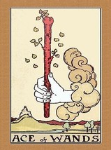Decoration Poster from Vintage Tarot Card.Ace of Wands.Home Wall Decor.11403 - £13.39 GBP+
