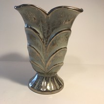 Stangl Vase MCM Hollywood Regency Colonial Silver Pattern Silver Patina 7.5&quot; - £22.41 GBP