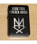 Meth Syndicate BURN THIS DOWN Flint Lighter Engraved Windproof NEW - $1,347.17 MXN
