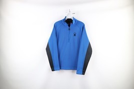 Spyder Core Mens S Spell Out Ribbed Knit Fleece Lined Half Zip Pullover ... - $33.62