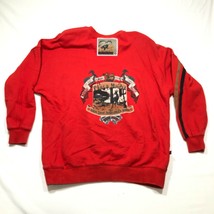 Vintage Alaska Moose Sporting Goods Crew Neck Sweatshirt Mens S Red Deer - £18.35 GBP