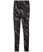 Puma Contrast Mens Mid Rise Straight Track Pant Black/Gray Camo-Size Small - $29.97