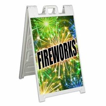 Fireworks Signicade 24x36 Aframe Sidewalk Sign Banner Decal 4TH Of July - £34.31 GBP+