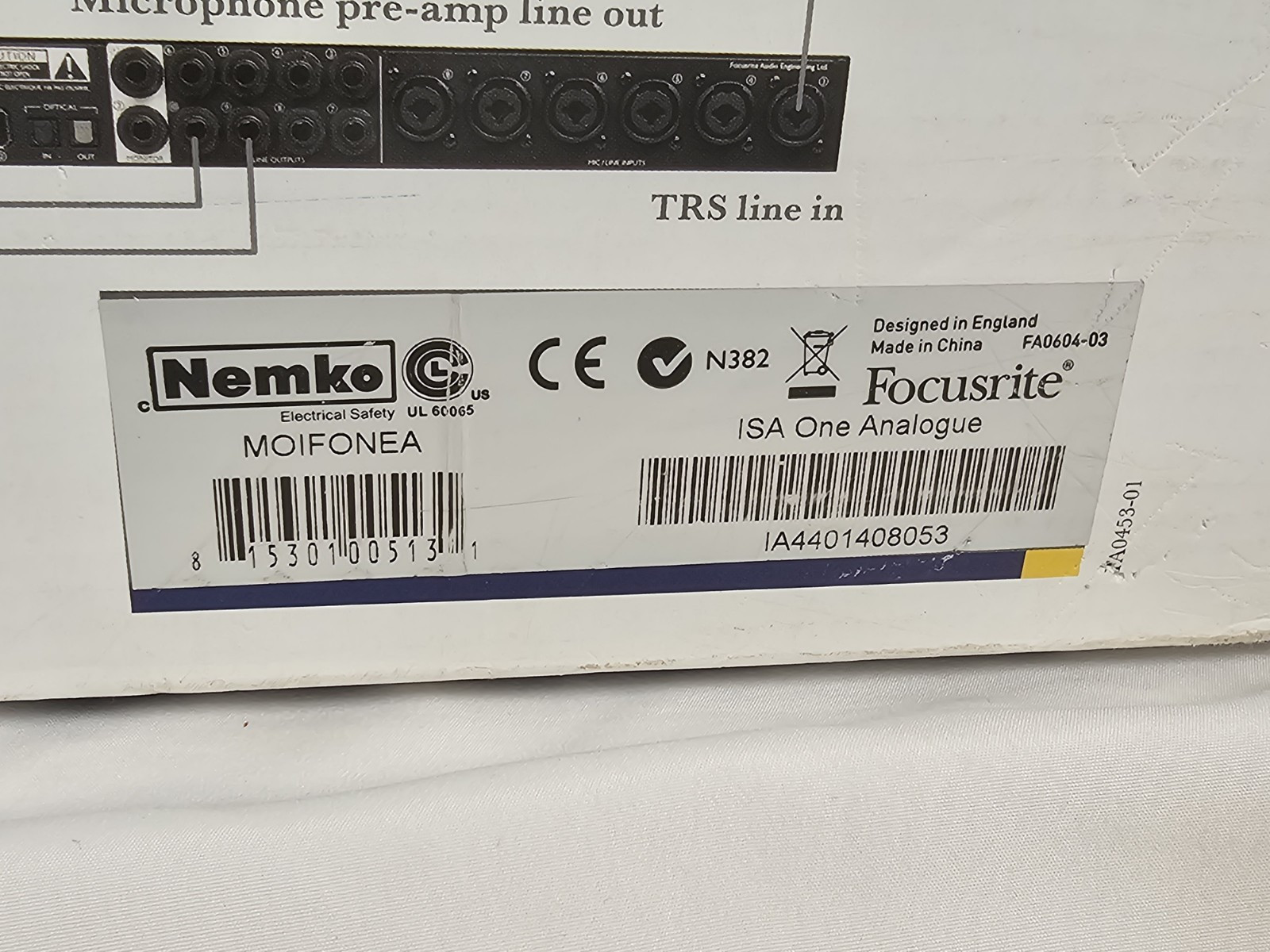 Focusrite ISA One Desktop Microphone Preamp In Box Item image 10