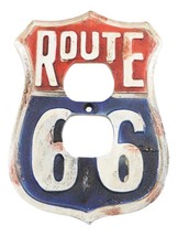Set of 2 Western US Highway Route 66 Sign Double Receptacle Outlet Wall Plates - £20.77 GBP