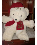 2005 Dan Dee Collectors Choice Christmas Teddy Bear 18&quot; Holly Berry Hat ... - €26,03 EUR