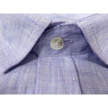 Men's Ciazzo Turkey 100% Linen Breathable Shirt Short Sleeves #Linen 65 Lavender image 2