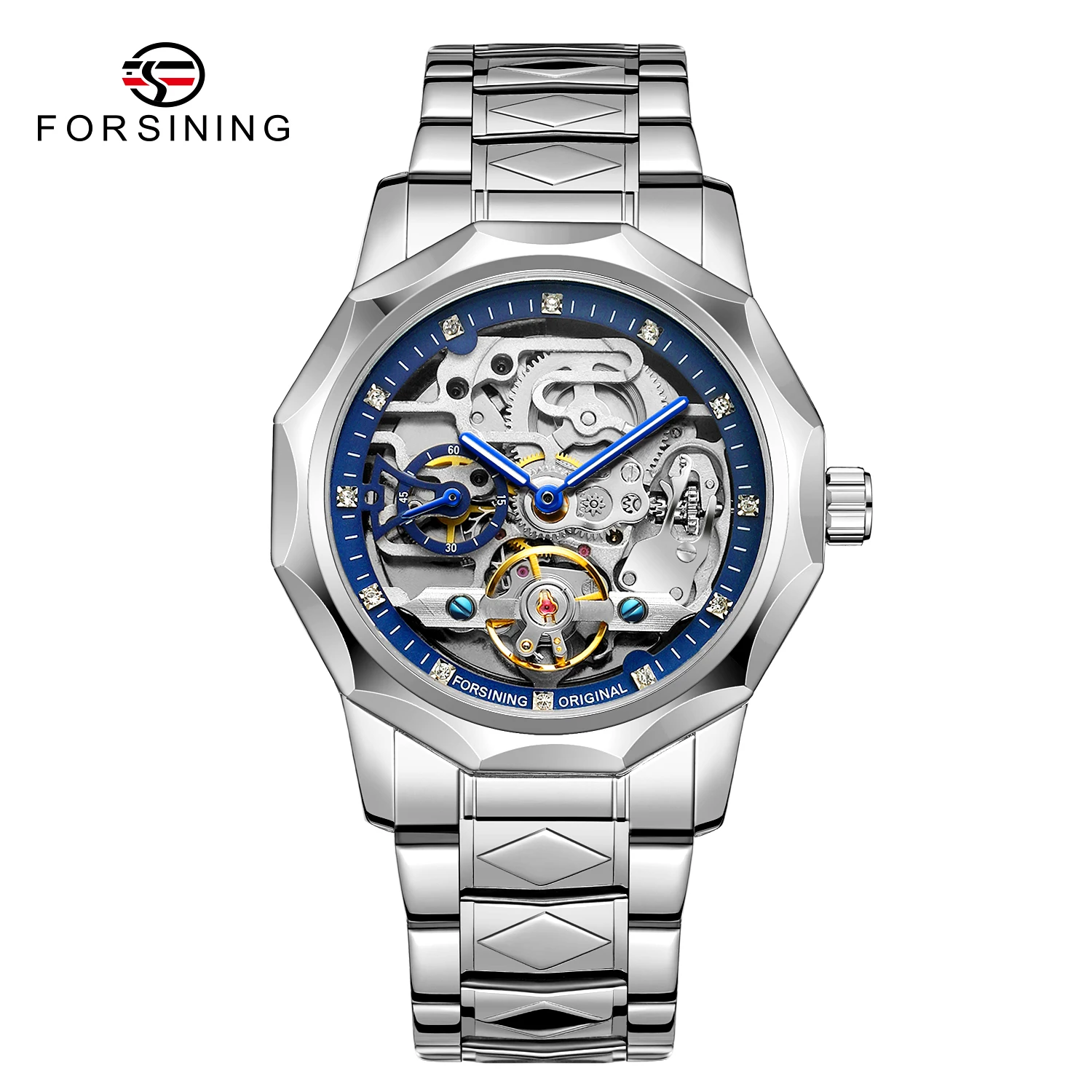 FORSINING Royal Design  Skeleton Men Mechanical Watch  Tourbillon Clock Automati - £118.81 GBP