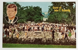 Grave of President John F Kennedy JFK Arlington Virginia VA UNP Postcard c1960s - £4.09 GBP