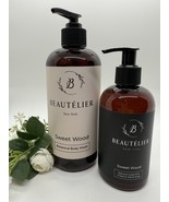 Beautélier Sweet Wood Luxury Body Wash &amp; Goat Milk Hand Soap – Botanical - $982.20 MXN