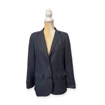 Michael Kors Blue Linen Two Button Blazer Size 6 Womens - £31.64 GBP