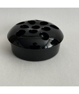 Vintage SMALL 2-3/4” Black Amethyst Glass Flower Frog - $20.00