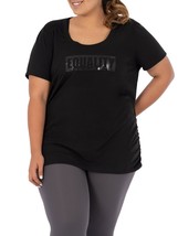 Terra &amp; Sky Women&#39;s Shirred Side Active Tee Shirt Size 1X (16-18W) EQUALITY - £9.14 GBP
