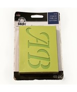 Plaid Folk Art Stencils Green 2 in Letters Numbers Symbols 48pc Crafts S... - $7.99