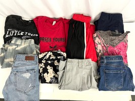 Lot of 10 Women&#39;s Clothes Bundle Pants Tops Skirts Hollister INC Wet Seal XS-S - £20.08 GBP