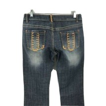 Shorty Junior&#39;s Jeans Blue with Gold Stitching 98% Cotton 2% Spandex Size 7 - £17.69 GBP