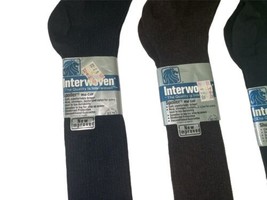 Vintage New Socks Interwoven Black Brown 2660 290 Spoiler Shur-Up USA Made 10-13 image 2