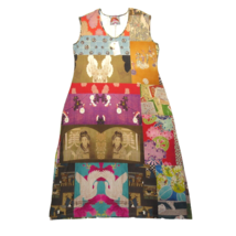 NWT Johnny Was Tokyo High Slit Knit Stretch Jersey Patchwork Dress L $198 - £77.97 GBP