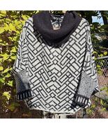 Wooden Ships Sweater Womens Size M L Black Wool Mohair Cowl Neck Poncho ... - $435.90 MXN